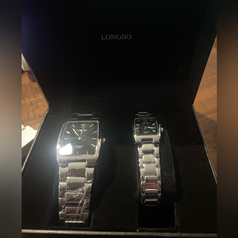 2 silver longbo watches
